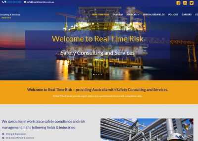 Real Time Risk Website for Safety Consulting and Services