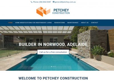 website design for building company petchey