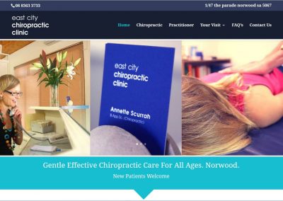 website design in adelaide for chiropractic clinic