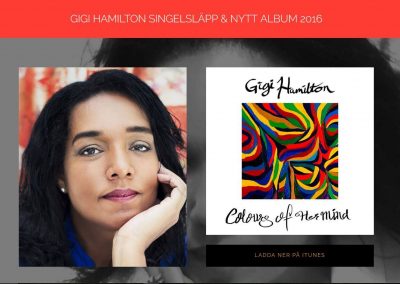 Website for Gigi Hamilton, loved singer in Sweden