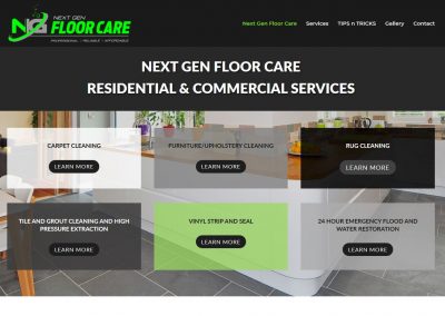 website design for next gen floor care