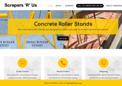 scrapersrus Concrete pump scrapers, stands and rollers