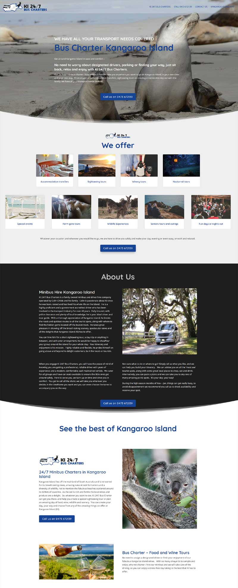 website design for kangaroo island bus charters website design for kangaroo island bus charters