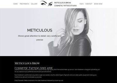 meticulous brow website design adelaide