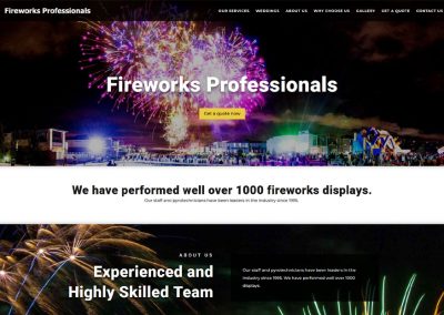 website design for fireworksprofessionals