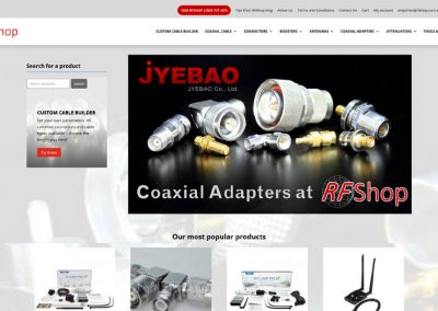 website design online shop ecoommerce website for RFShop in Adelaide