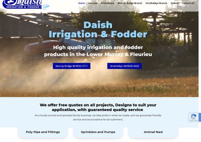 website design daish irrigation & fodder south australia