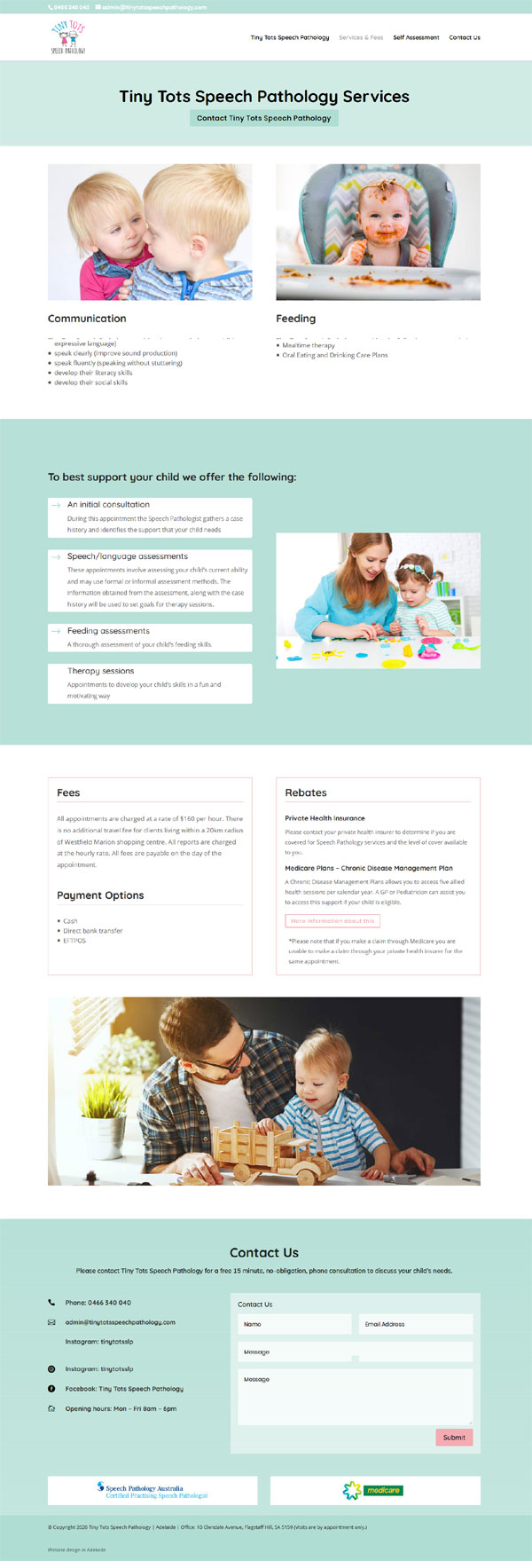 website-design-speech-path3 website designer for a speech pathology website