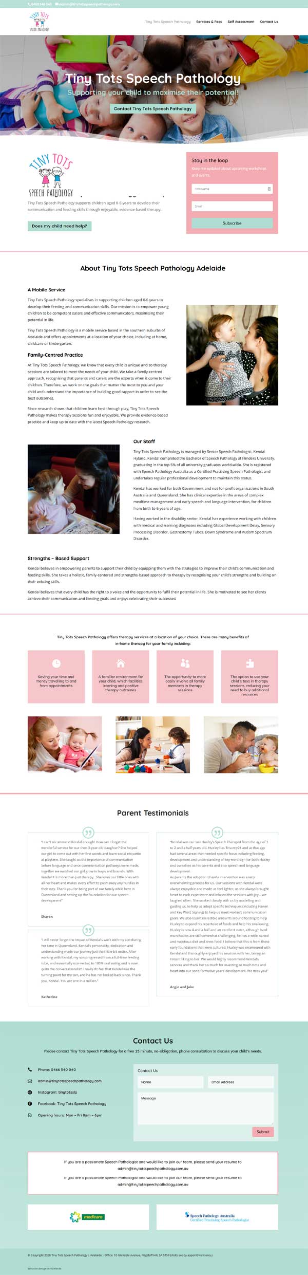 website-design-speech-patho website designer for a speech pathology website