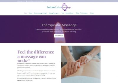 Barbara Forbes Massage Therapy website design