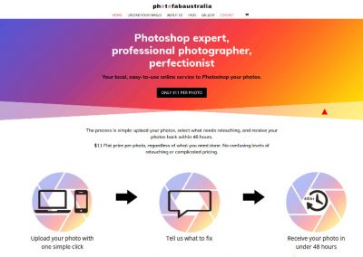 website design in adelaide for photo editing business