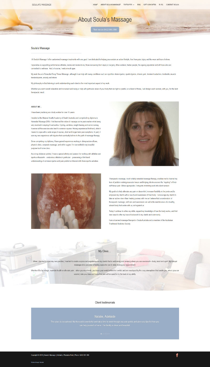 Massage Therapist in Adelaide Massage Therapist in Adelaide Website design
