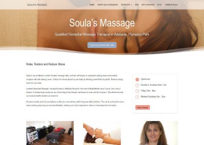 Massage Therapist in Adelaide Website design