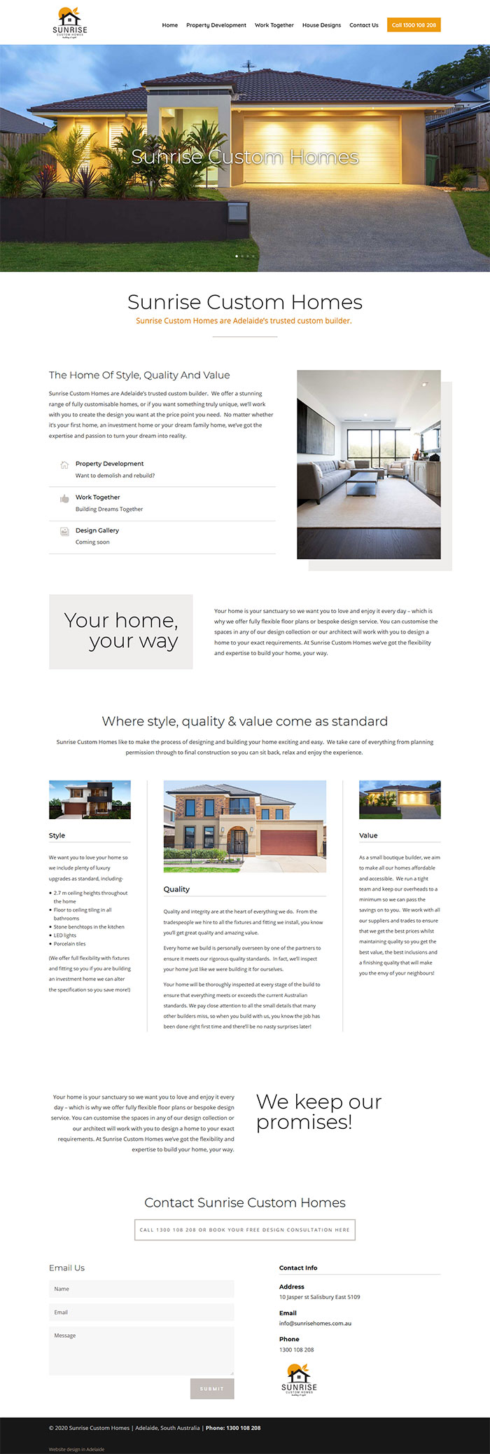 website for home builders adelaide