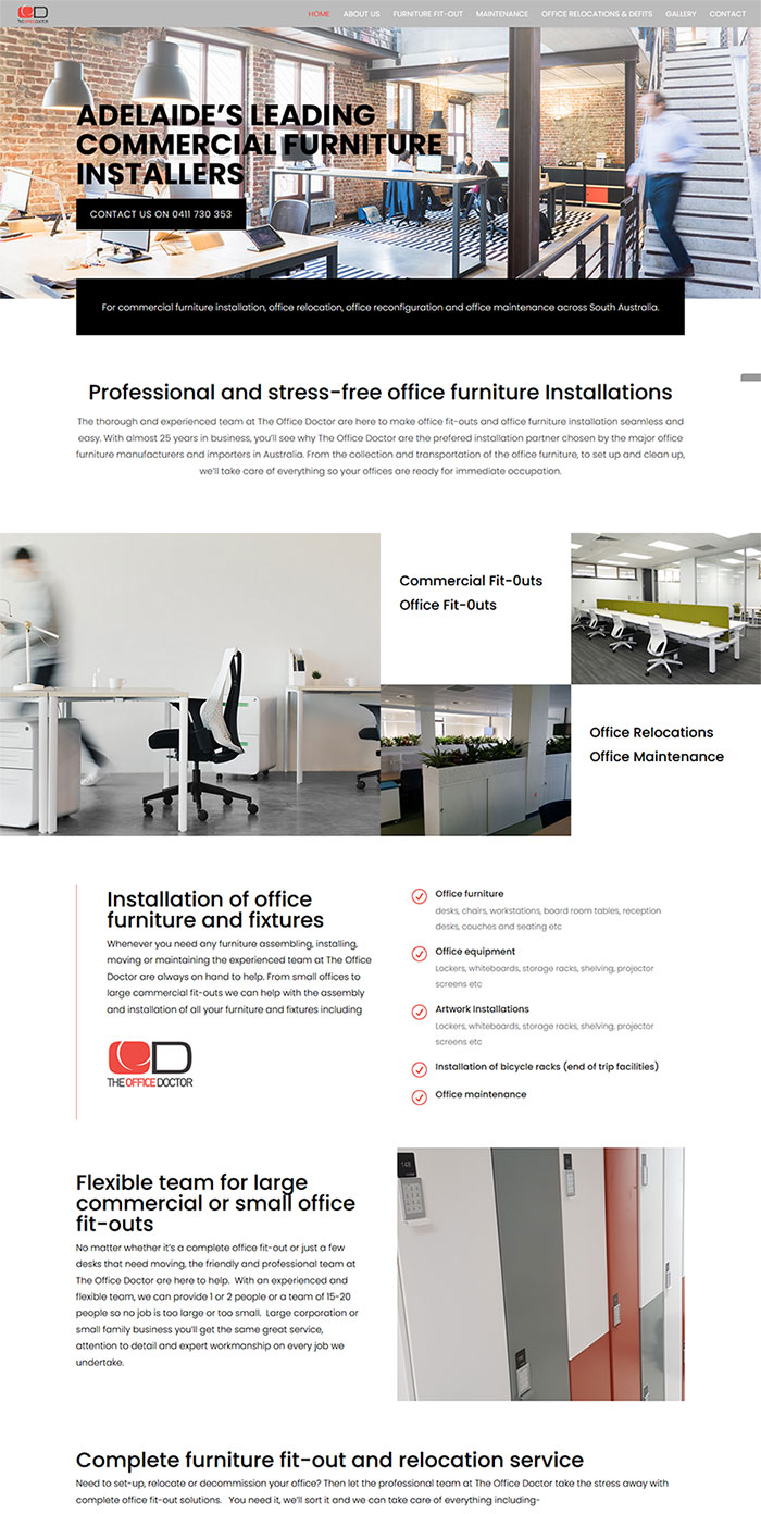 theofficedoctor1a website design for group logic in adelaide
