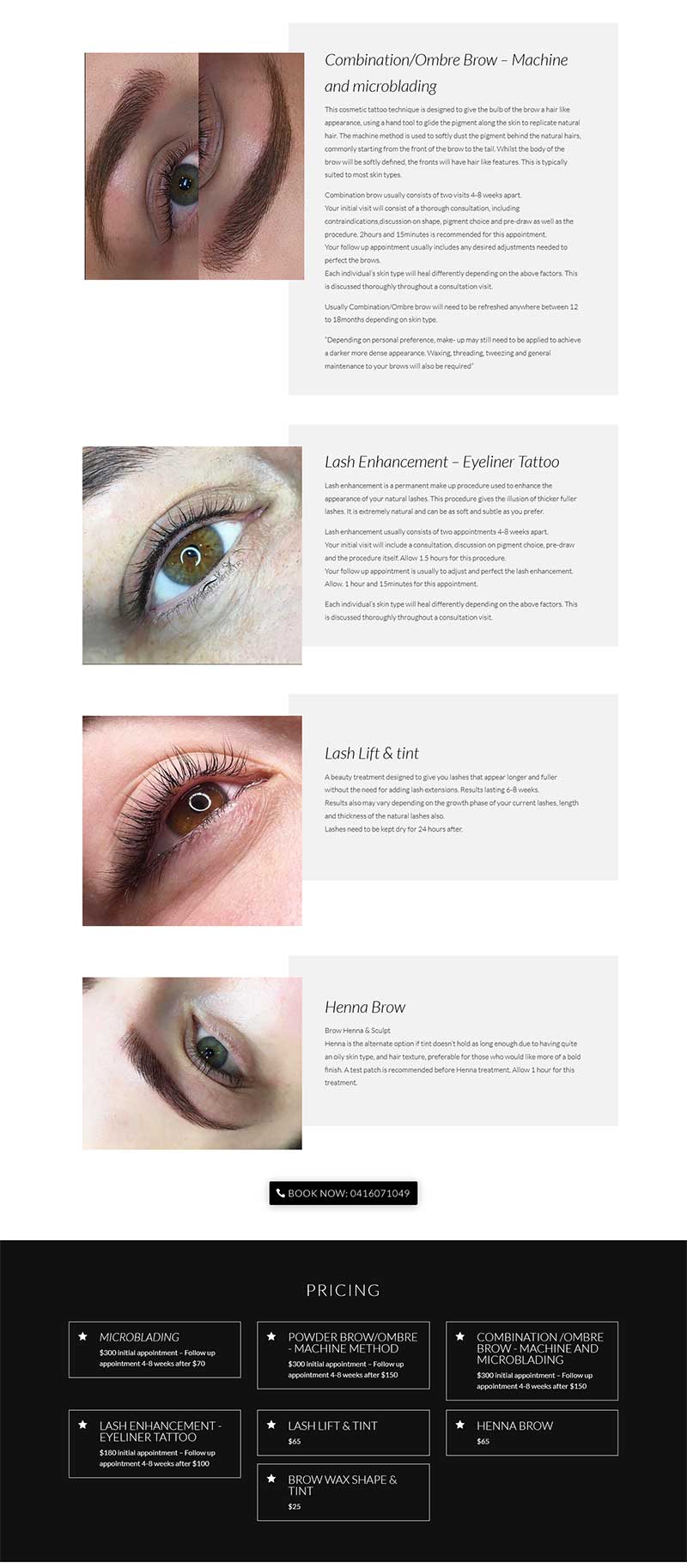 website desing for Cosmetic Tattoo Clinic Adelaide website desing for Cosmetic Tattoo Clinic Adelaide