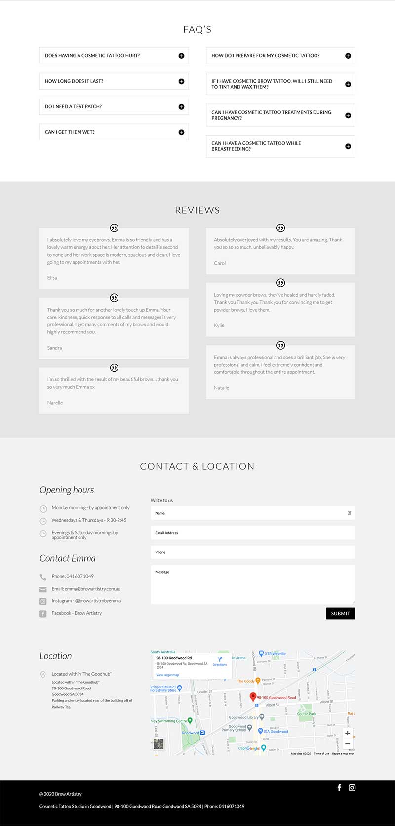 website desing for Cosmetic Tattoo Clinic Adelaide website desing for Cosmetic Tattoo Clinic Adelaide