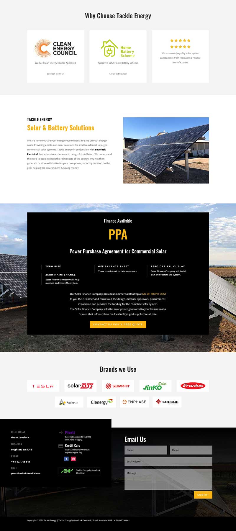 Website design for electrical business in Adelaide Website design for electrical business in Adelaide