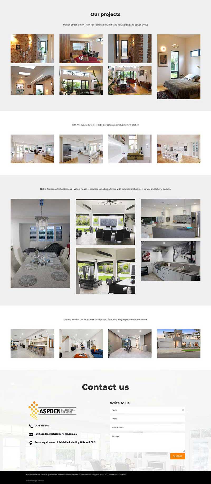 Website design for electrician in Adelaide Website design for electrician in Adelaide
