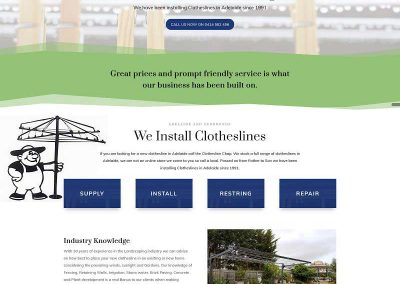 single page website design adelaide