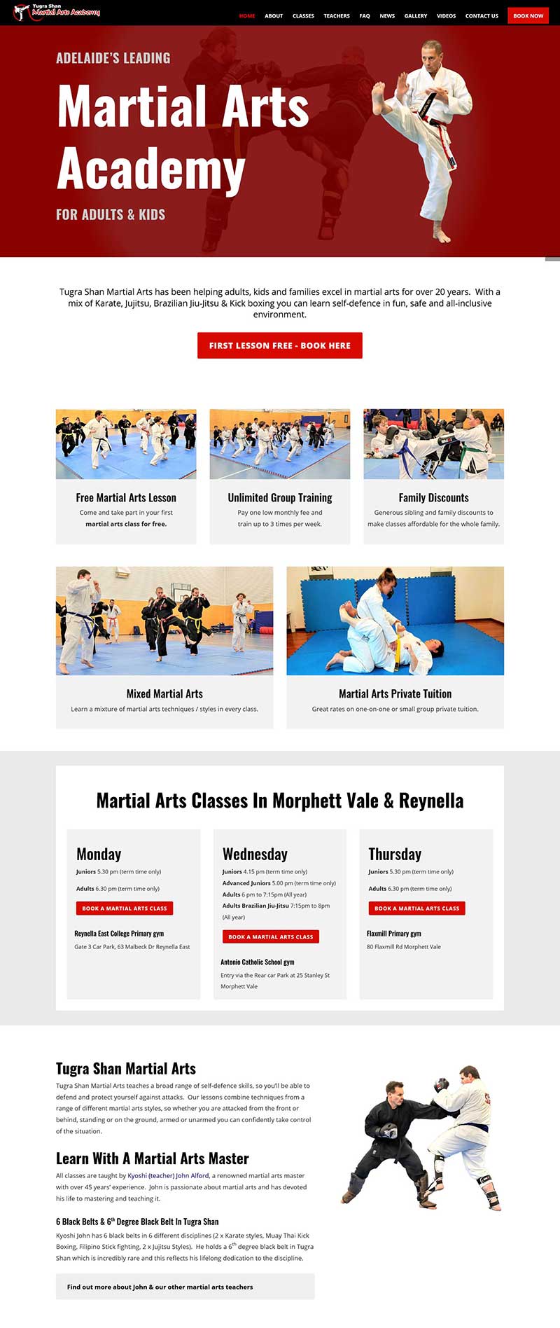 Tugra-Shan-Martial-Arts-website-design rebuild website in WordPress and Divi