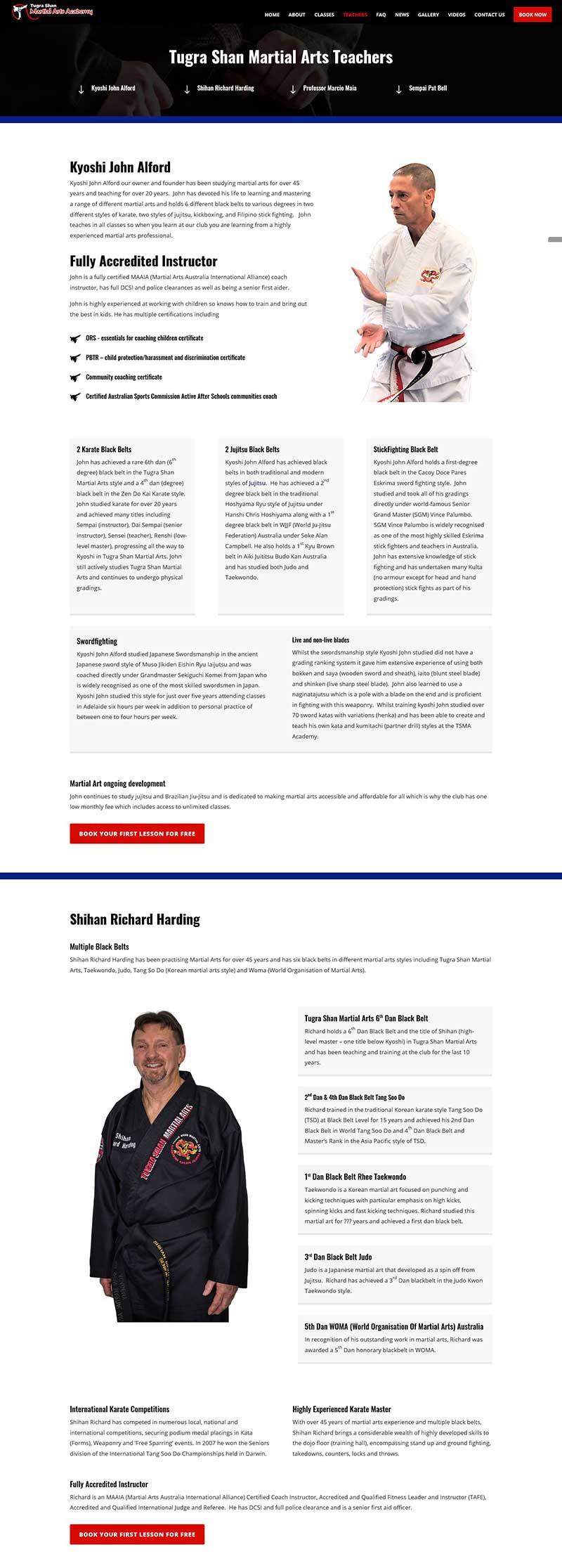 Tugra-Shan-Martial-Arts3 ecommerce booking website design adelaide