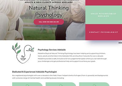 website design for psychologist in adelaide