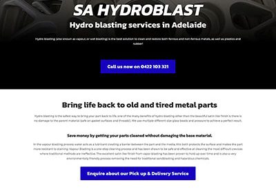 single page website design in adelaide