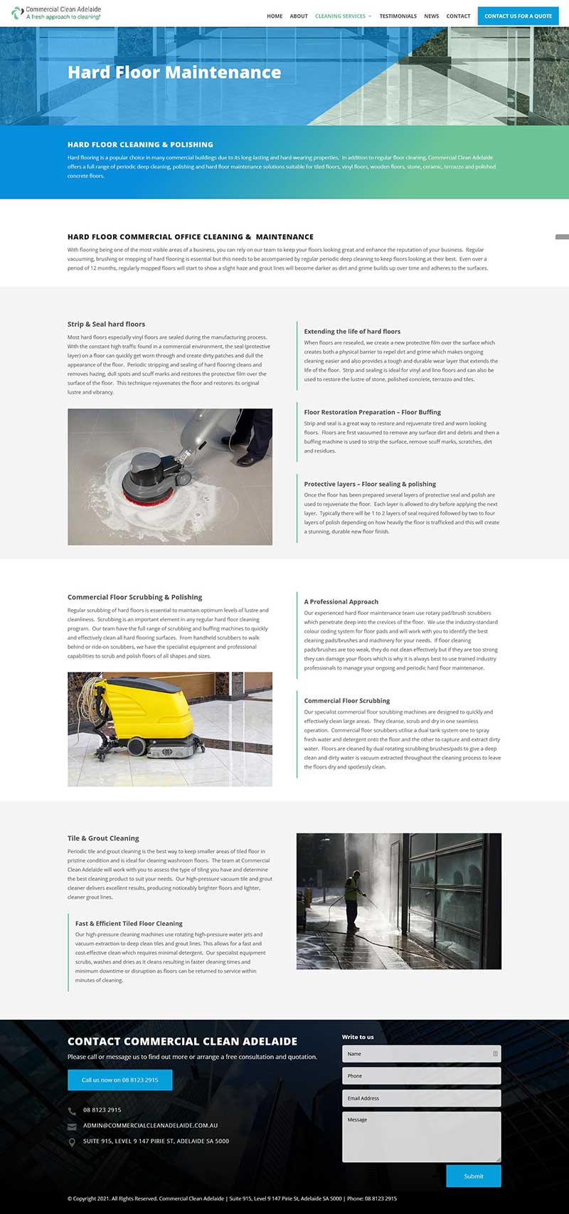 website design in adelaide for commercial cleaning business website design in adelaide for commercial cleaning business