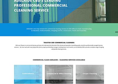 website design in adelaide for commercial cleaning business