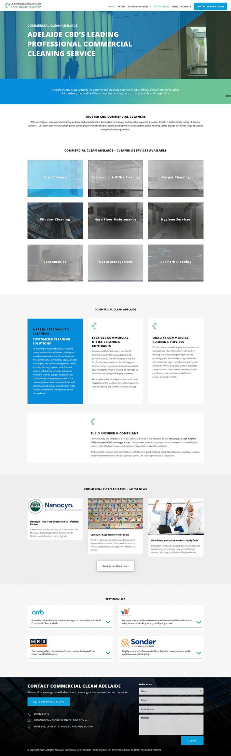 website design in adelaide for commercial cleaning business website design in adelaide for commercial cleaning business