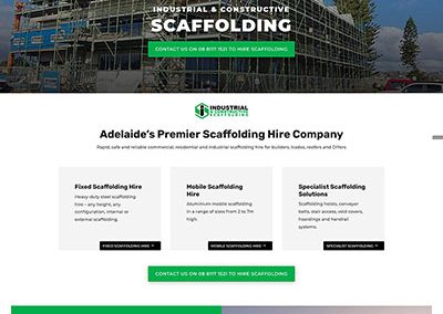 website design in adelaide scaffolding business