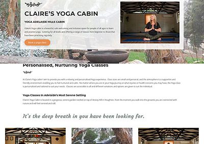 website design for a yoga studio in adelaide hills