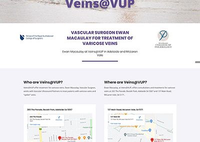 website design for doctor health clinic in adelaide