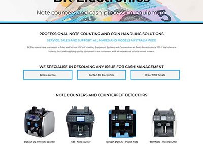 Product cataloge website for note counting and coin handling