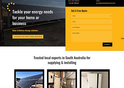 Website design for electrical business in Adelaide