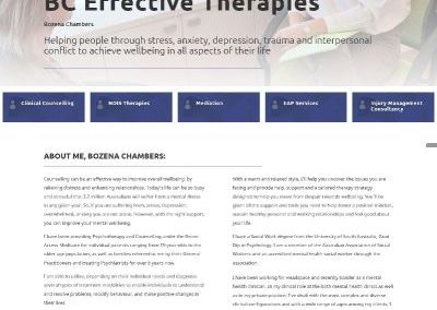 Website design for Mental Health Counsellor Adelaide