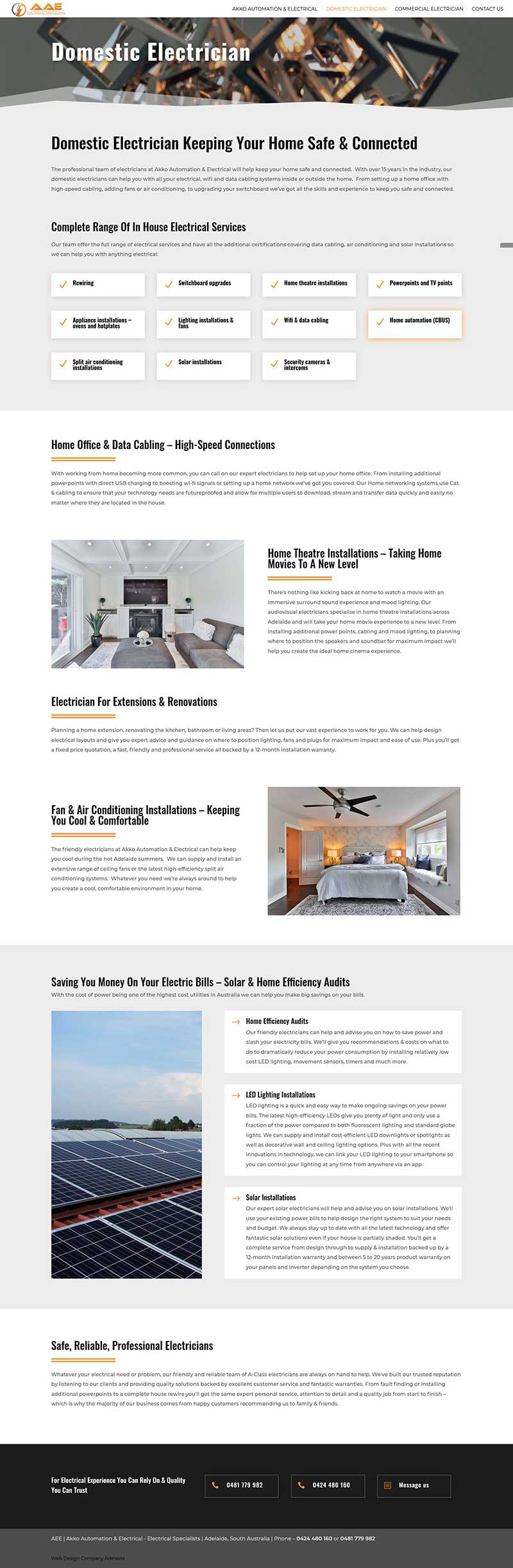 Website design for an electrical firm in Adelaide Website design for an electrical firm in Adelaide