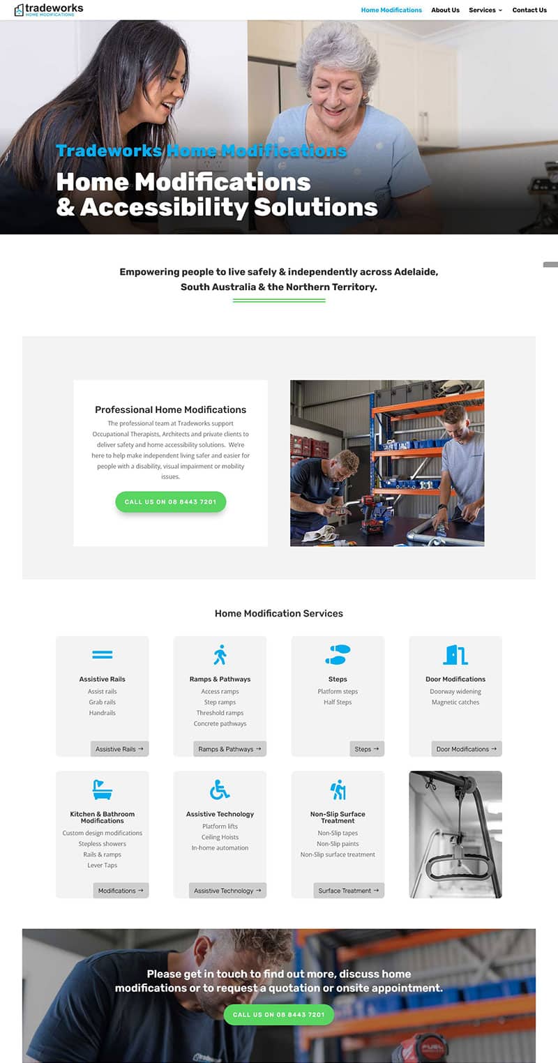 website design for home modifiction builder business in adelaide website design for home modifiction builder business in adelaide