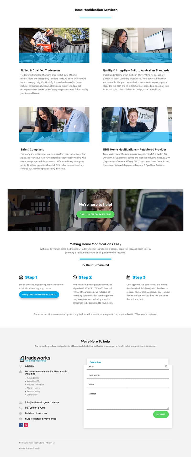 website design for home modifiction builder business in adelaide website design for home modifiction builder business in adelaide