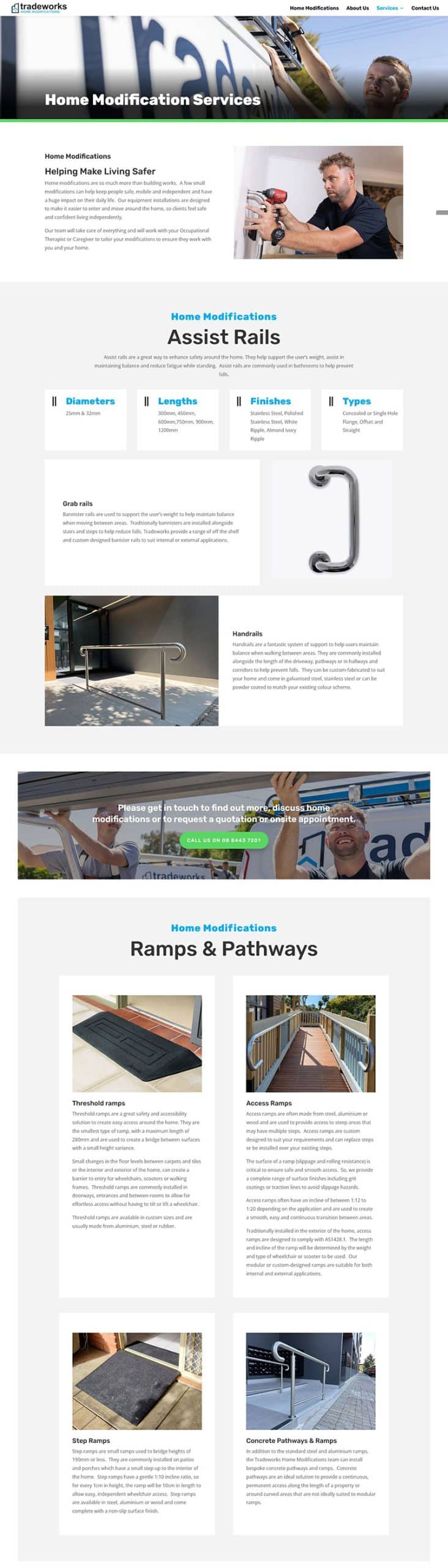 website design for home modifiction builder business in adelaide website design for home modifiction builder business in adelaide