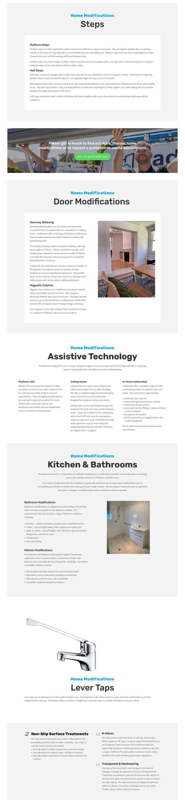 website design for home modifiction builder business in adelaide website design for home modifiction builder business in adelaide