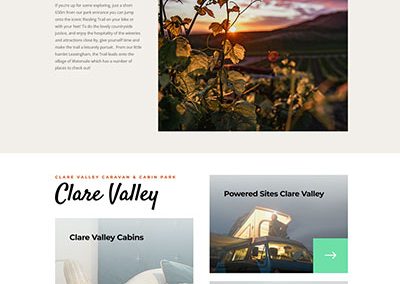 website design for clare valley caravan park