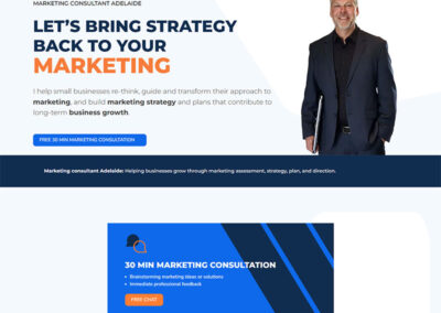 website design for marketing consultant in Adelaide