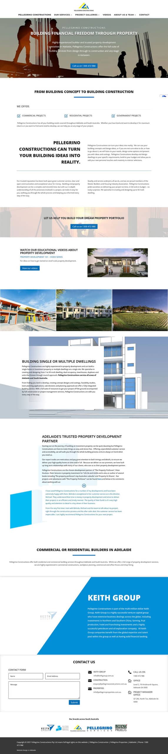 Pellegrino construction website design Pellegrino construction website design