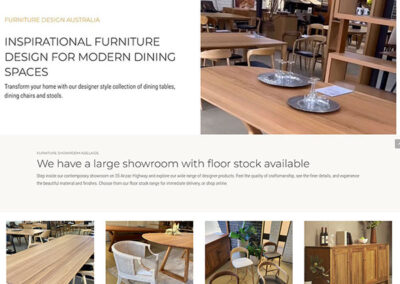 Website Design for furniture store Adelaide