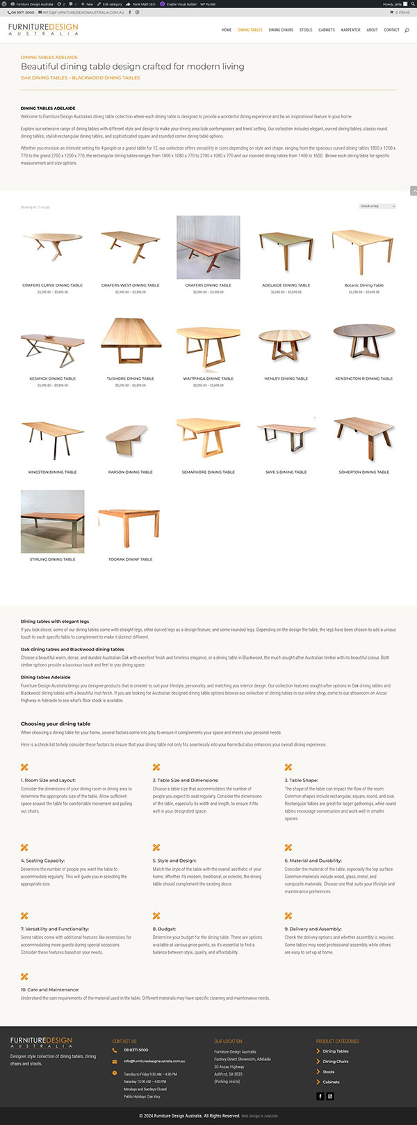 Website Design for furniture store Adelaide Website Design for furniture store Adelaide