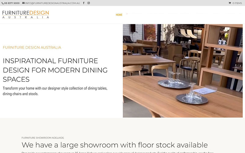 Website Design for furniture store Adelaide Website Design for furniture store Adelaide