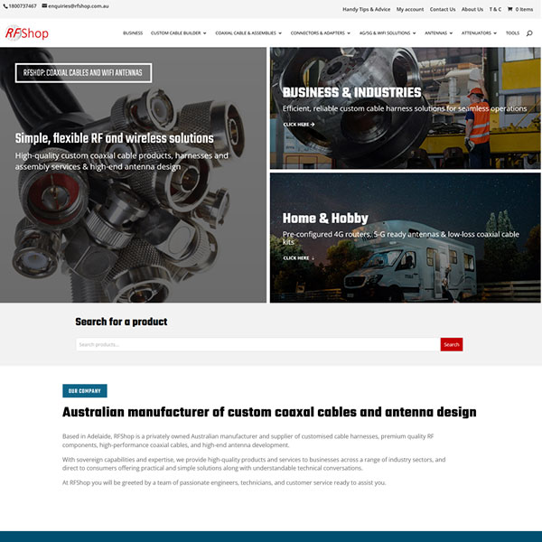RFShop redesign ecommerce website