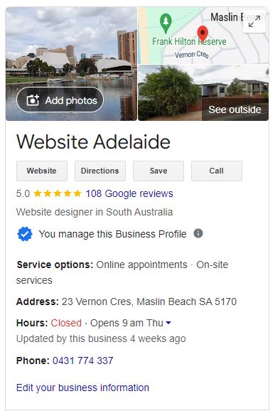 website adelaide google business profile website adelaide google business profile